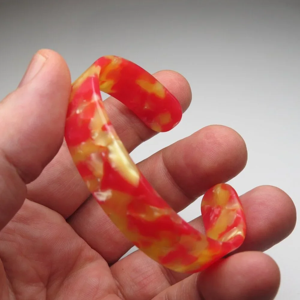 Multi Color Ivory Resin Bangle